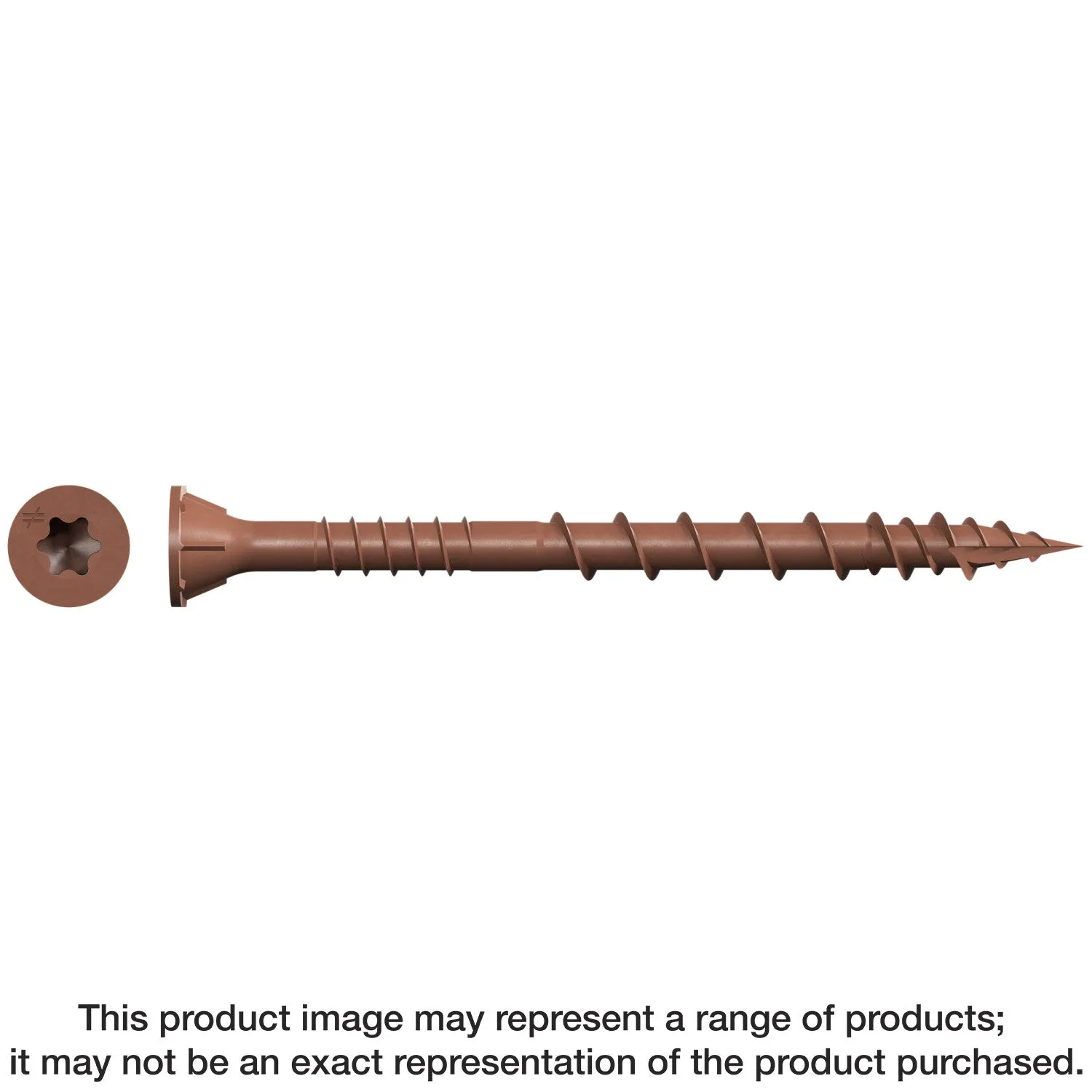 Simpson DSVR212S Deck-Drive DSV WOOD Screw (Collated) — #10 x 2-1/2 in. T25 6-Lobe, Red (1000-Qty)