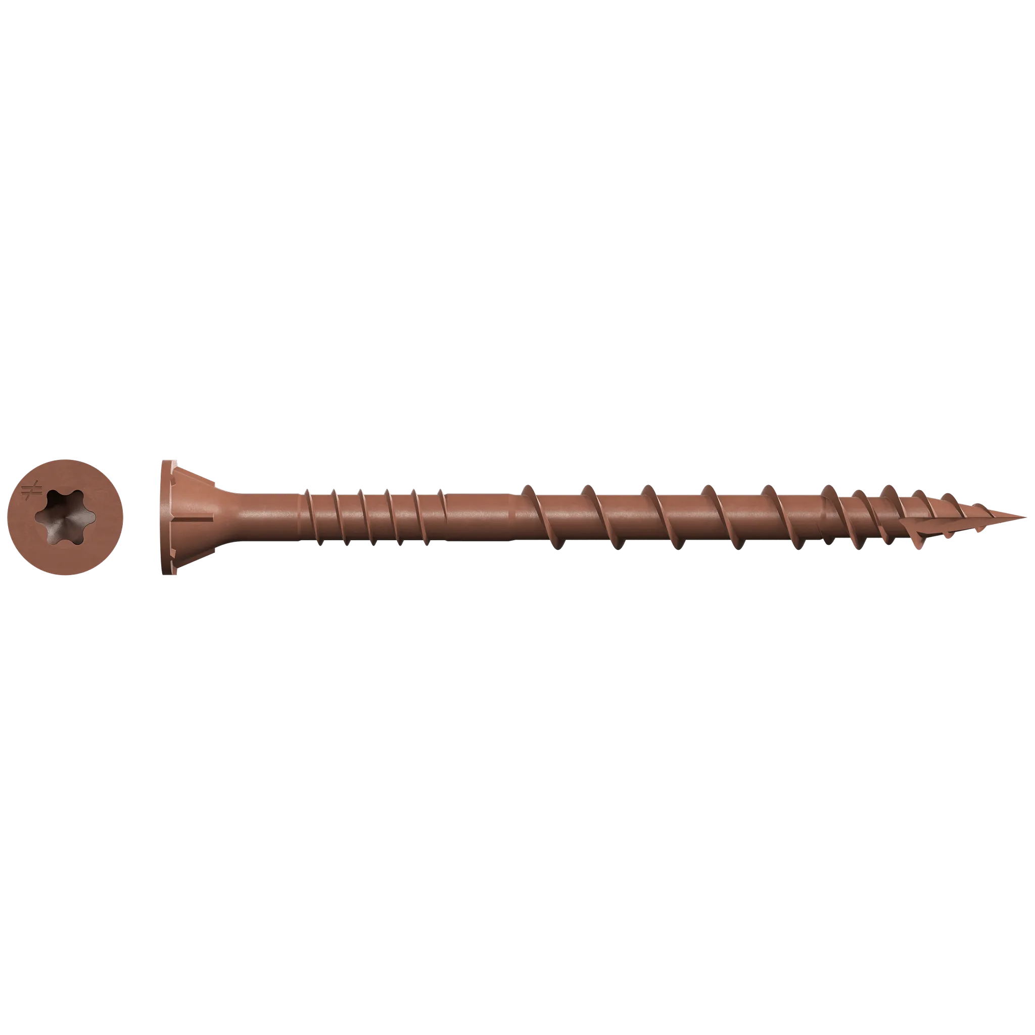 Simpson DSVR212S Deck-Drive DSV WOOD Screw (Collated) — #10 x 2-1/2 in. T25 6-Lobe, Red (1000-Qty)
