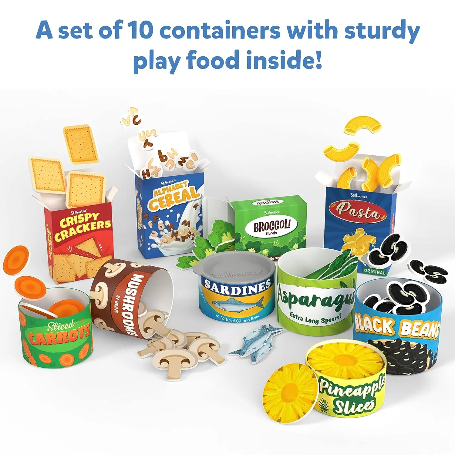 Skillmatics Grocery Set Play Food Inside Pretend Play Toys for Kids Kitchen Set for Kids Ages 3 & Up
