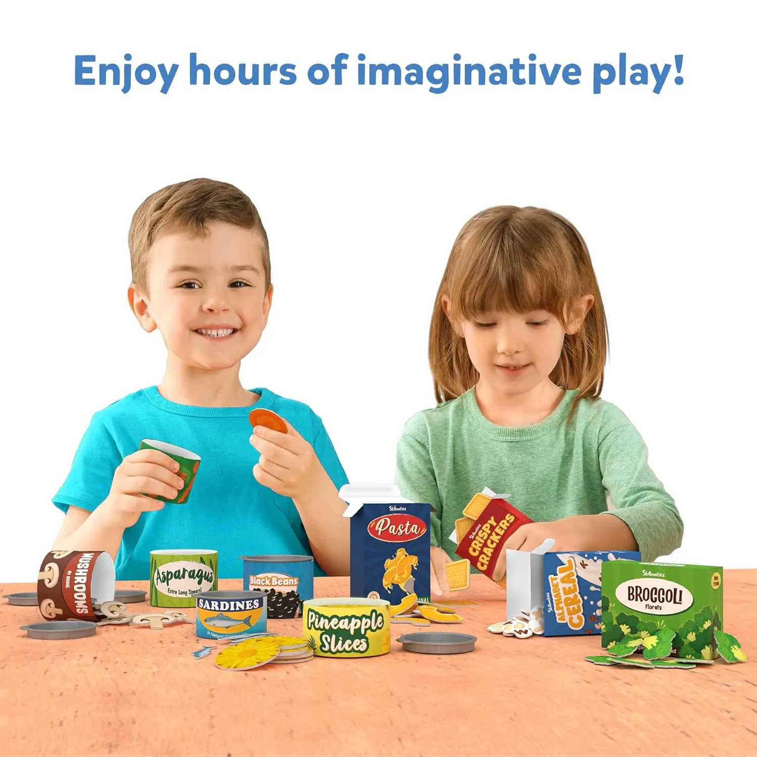 Skillmatics Grocery Set Play Food Inside Pretend Play Toys for Kids Kitchen Set for Kids Ages 3 & Up