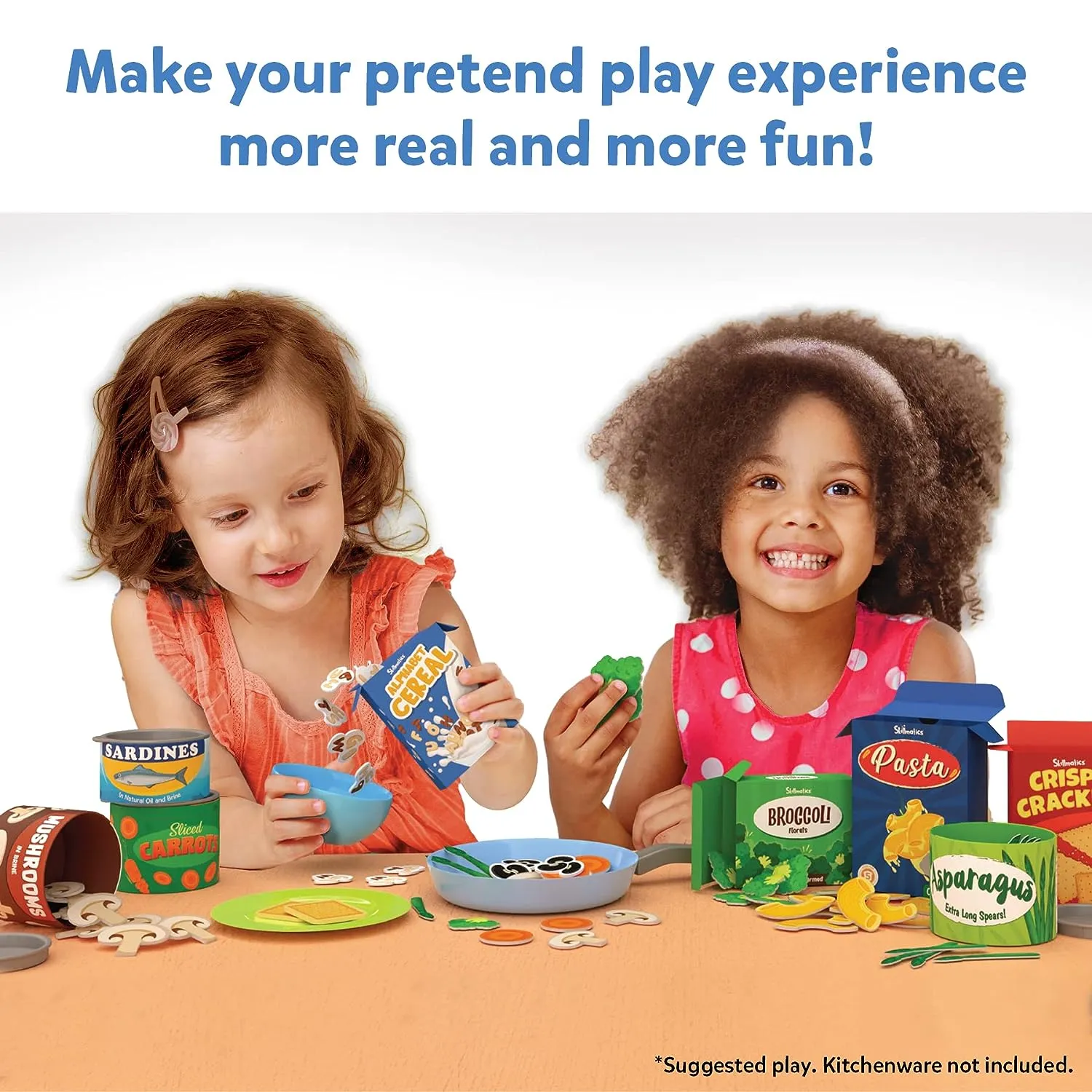 Skillmatics Grocery Set Play Food Inside Pretend Play Toys for Kids Kitchen Set for Kids Ages 3 & Up