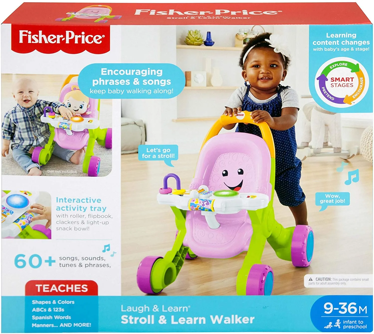 Stroll & Learn Walker Pink