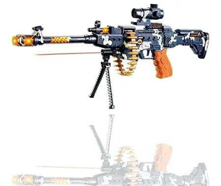 Superior Light-up Military Mission Moving Bullets Gun