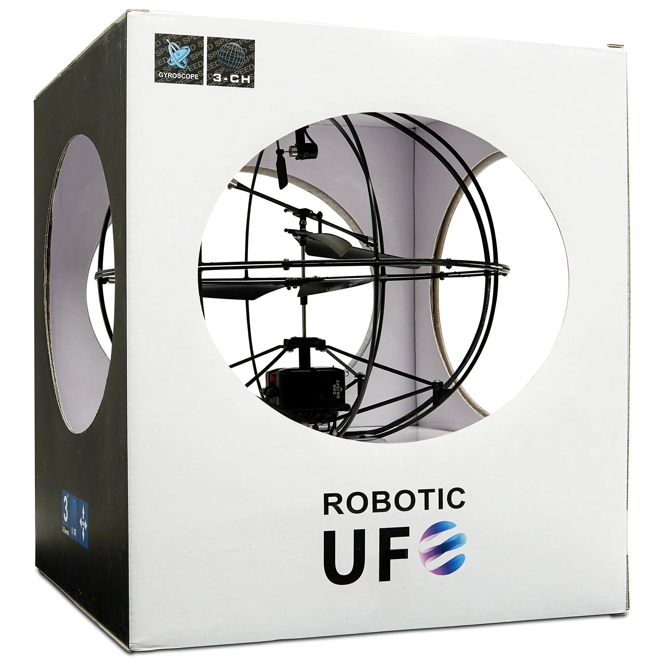 Top Race Robotic UFO 3-Channel Rc Remote Control I/R Flying