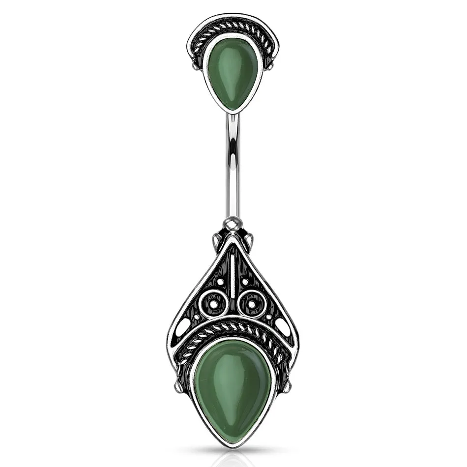 Vintage Ministry Belly Bar in Moss Green