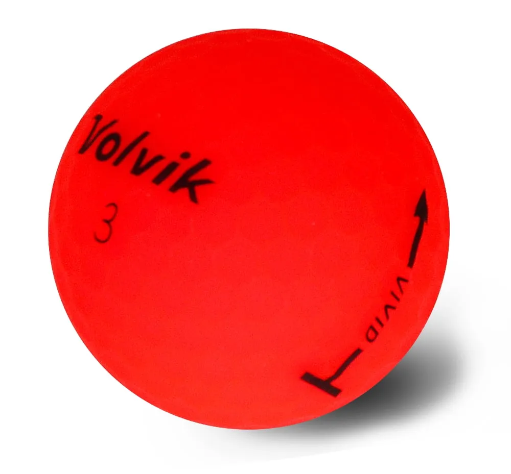 Volvik Vivid Golf Balls, Red, 12 Pack