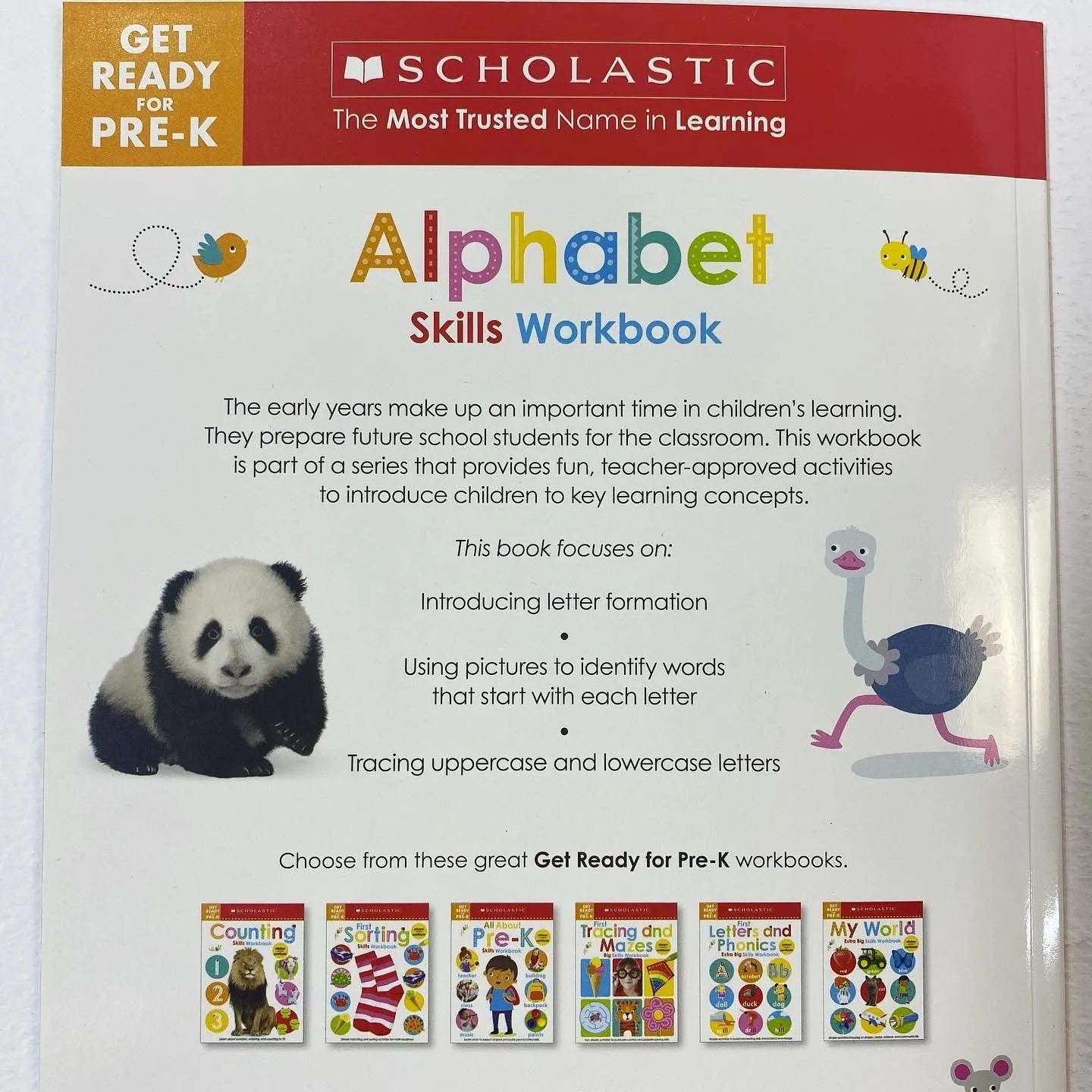 Workbook - Scholastic Early Learners - Get Ready for Pre-K Alphabet